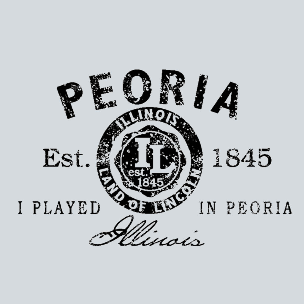 Peoria Distressed Seal Est 1845 T-Shirt Design D01003PEORIC
