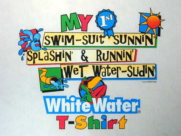 My 1st Swimsuit Sunnin' White Water T-Shirt Design D01206WHITEW