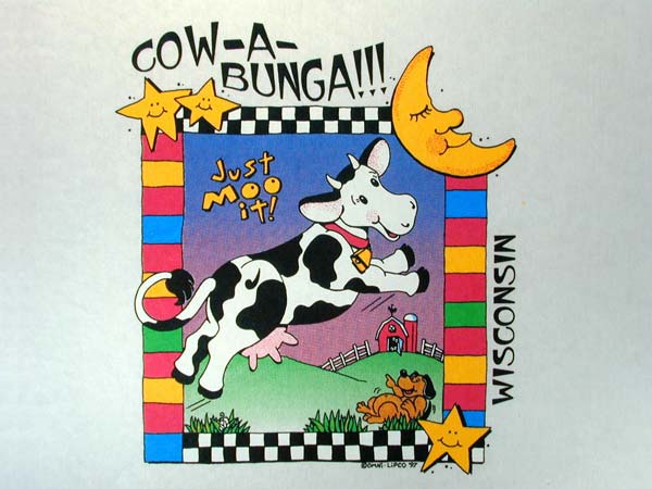 Cow-A-Bunga Just Moo It T-Shirt Design D01218NDCOW
