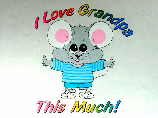 I Love Grandpa With Mouse T-Shirt Design D01250NDGRAN