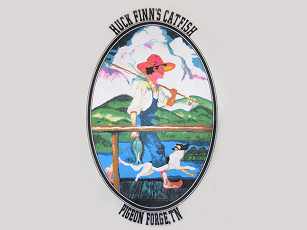 Huck Finn's Catfish Back T-Shirt Design D01377HUCKFI