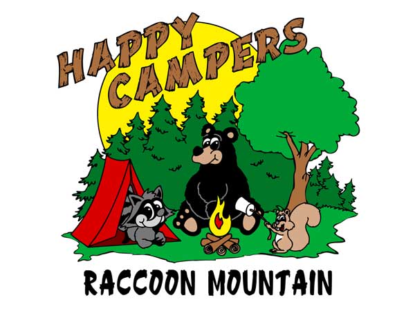 Happy Campers Name Drop T-Shirt Design D01540NDCAMP