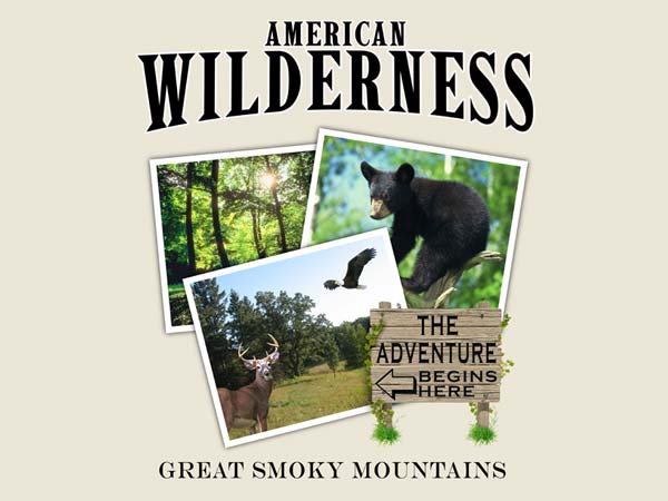 American Wilderness Photo Name Drop T-Shirt Design