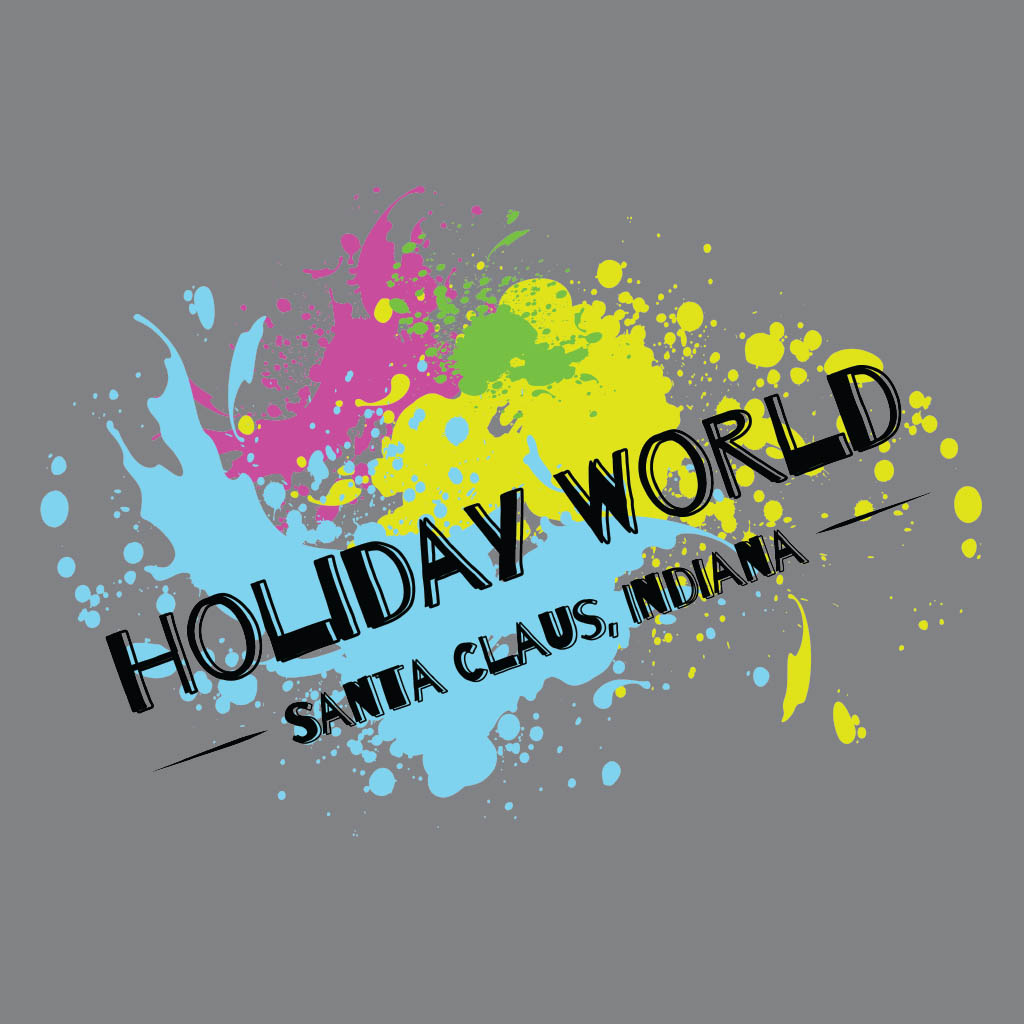 Holiday World Paint Splatter T-Shirt Design D04000HWPNTS