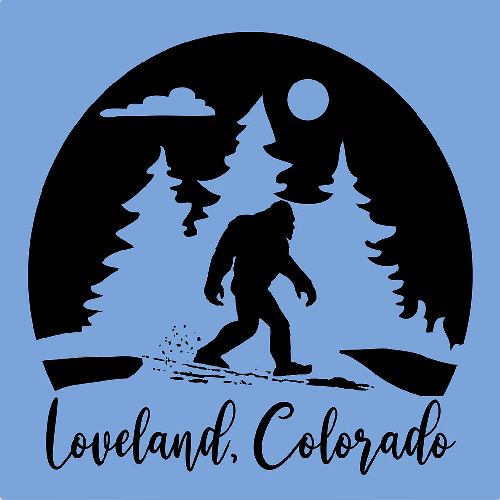 Bigfoot Silhouette Walking T-Shirt Design D04057BFSLND