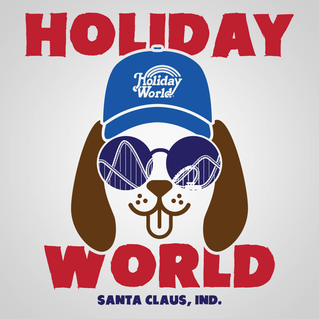 Holidog With Glasses Holiday World T-Shirt Desgin D04162HDOGHW