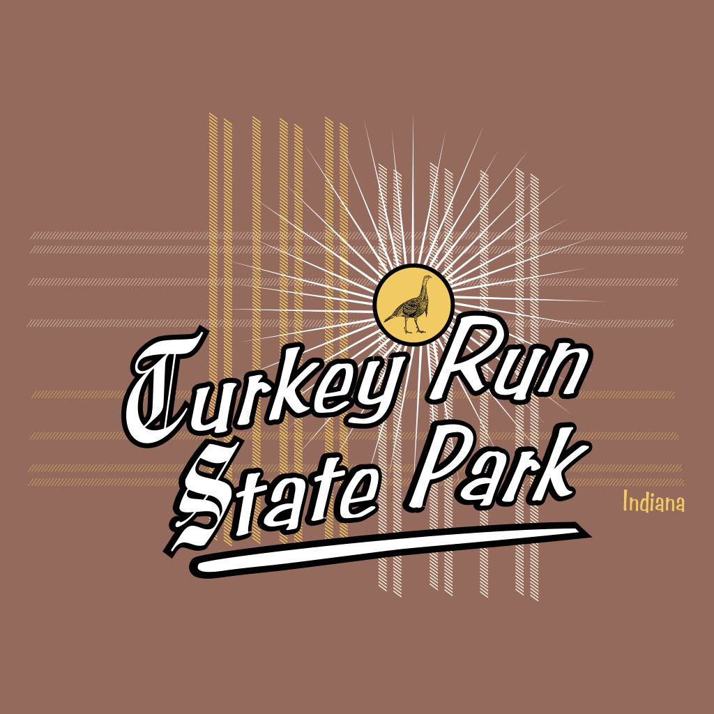 Turkey Run Cross Plaid T-Shirt Design