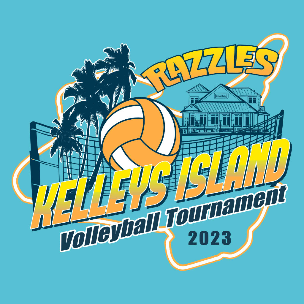 Razzles Kelleys Island 2023 Full Back T-Shirt Design D04283RZKIFB