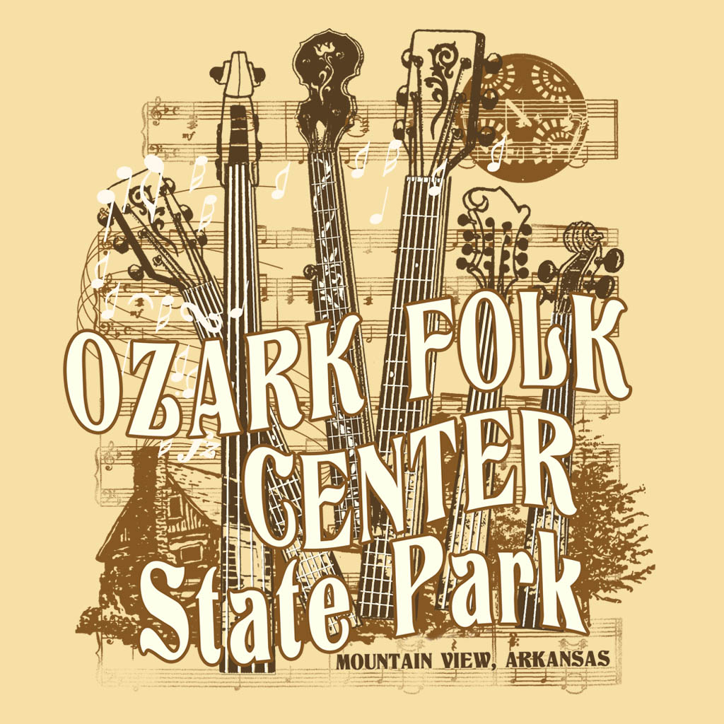 Ozark Folk Center State Park Instrument Necks T-Shirt Design D04311OZRKFC