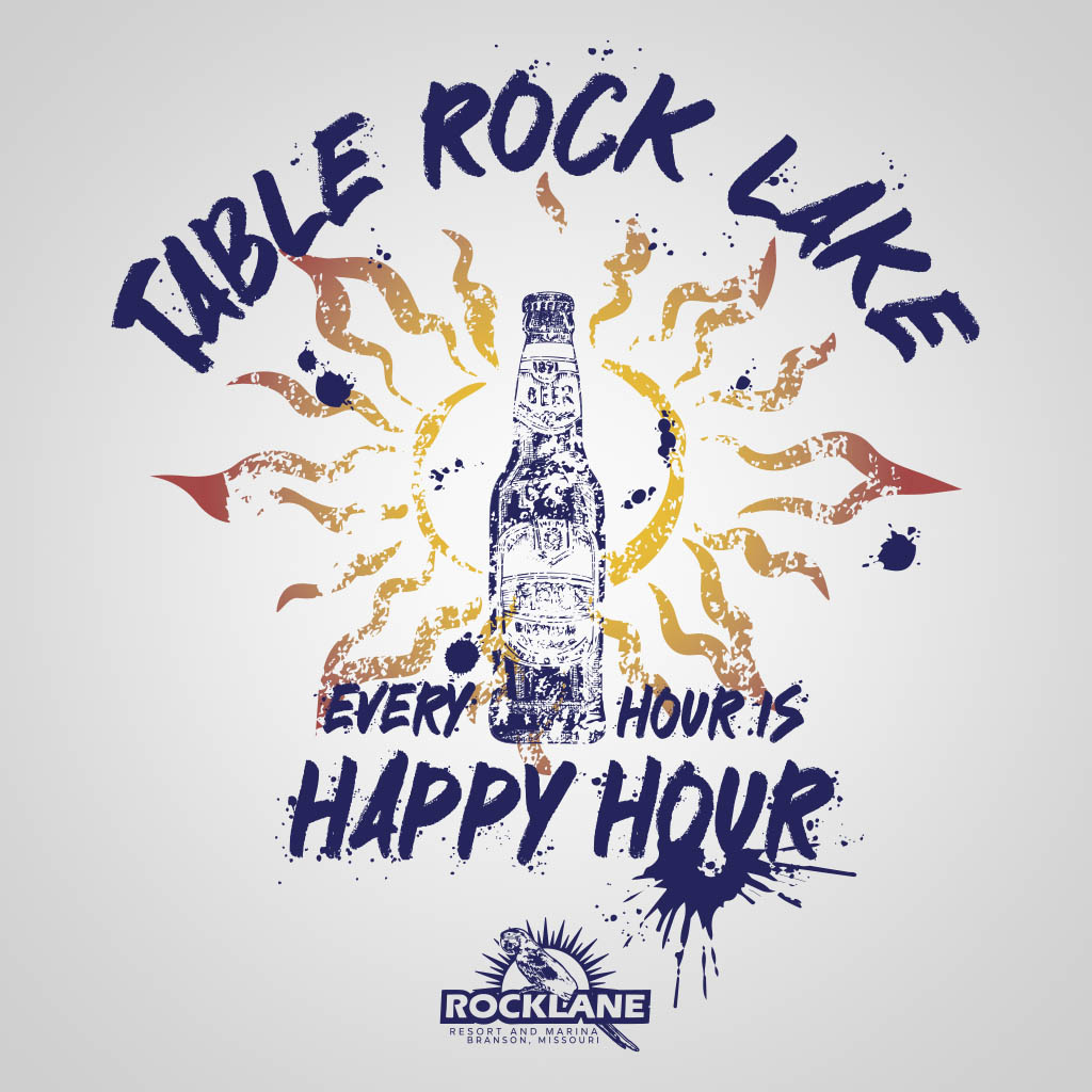 Lake Of The Ozarks With Rock Lane Resorts T-Shirt Design D04476HPPYHR