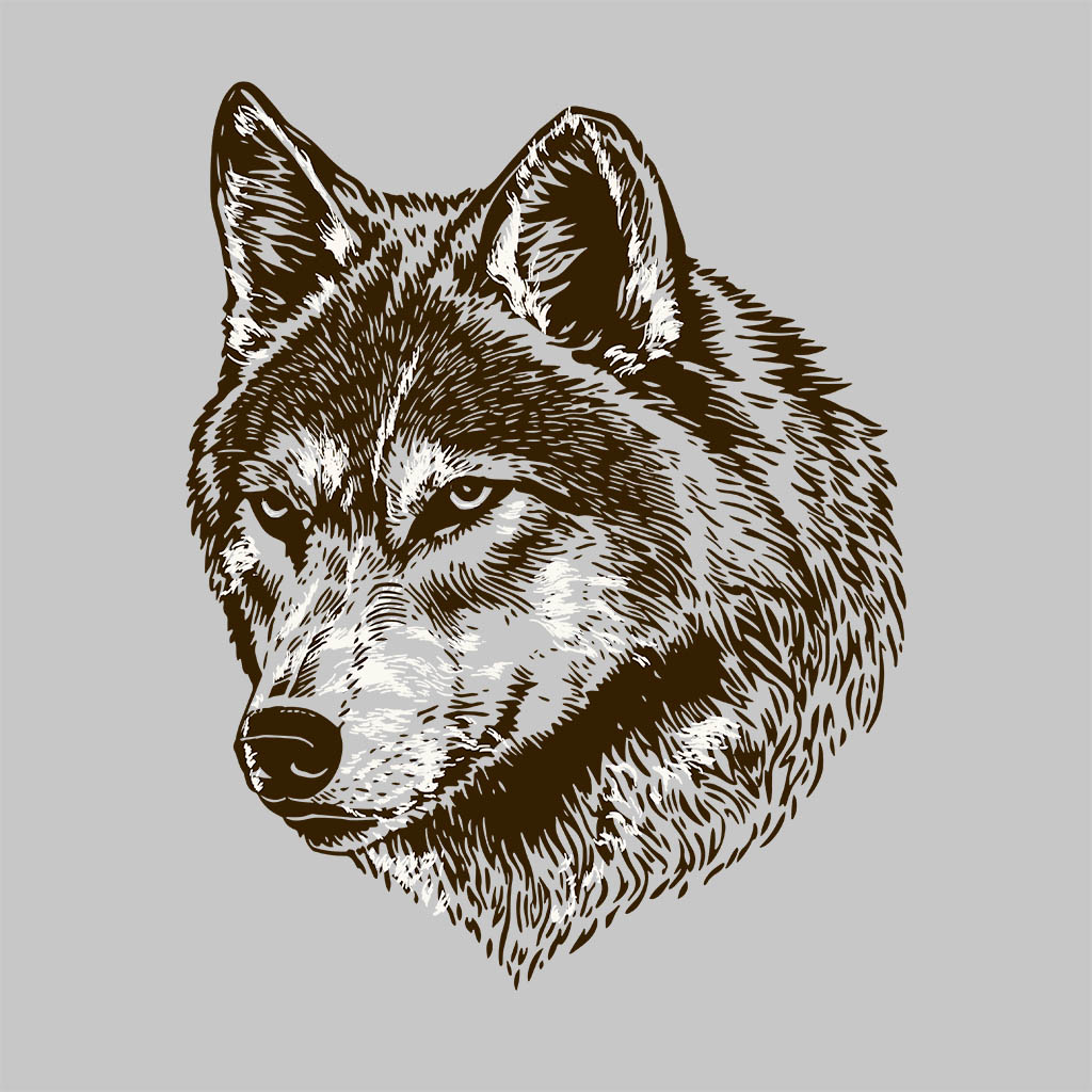 Wolf Head T-Shirt Design D04531WOLFHD