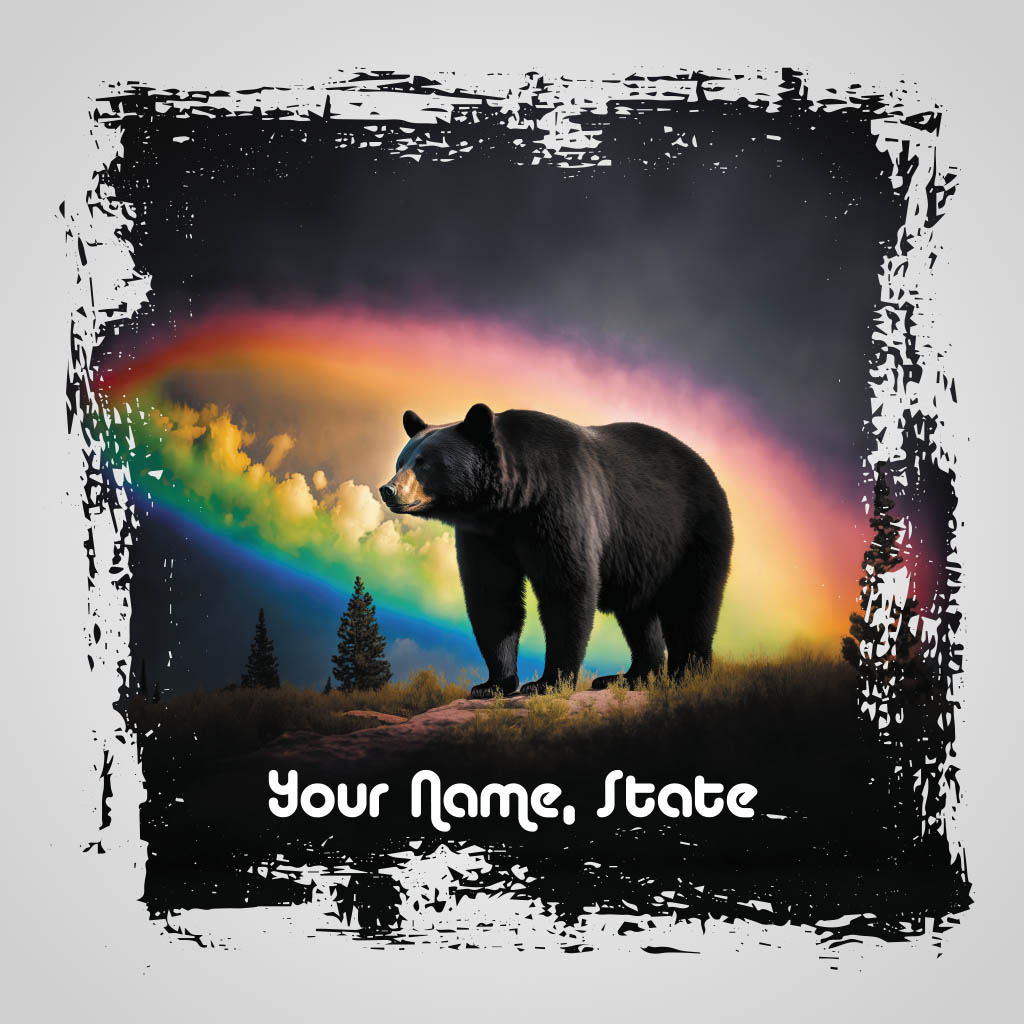 Rainbow Bear T-Shirt Design