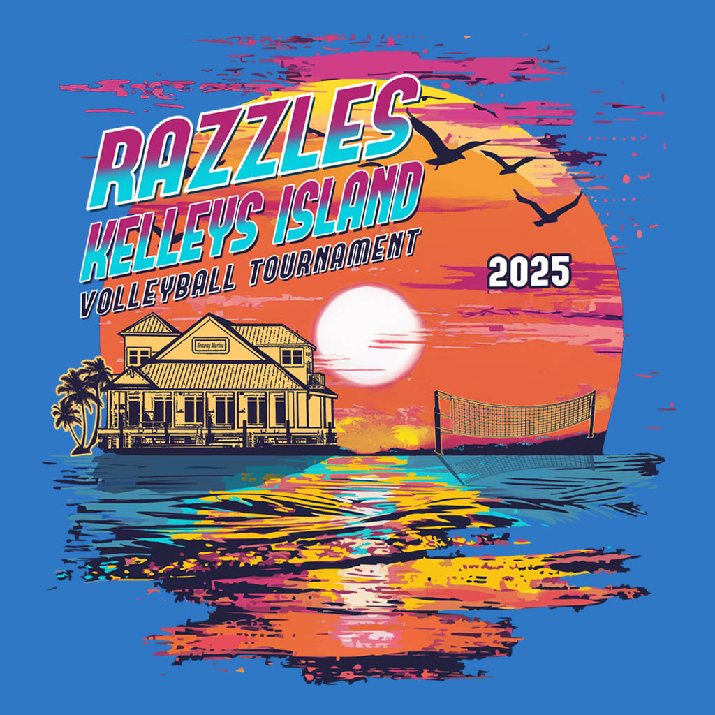 Razzles Kelleys Island Full Back T-Shirt Design</h>Razzles Kelleys Island Volle