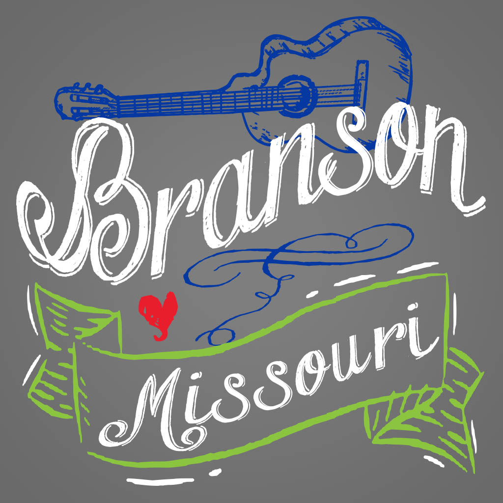 Branson Guitar Heart Banner GMC Design GMC01341