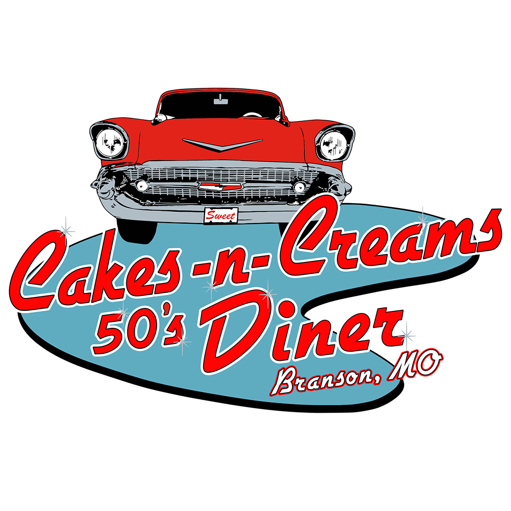 Cakes and Creams 1950s Diner Branson MO GMC Design GMC01451