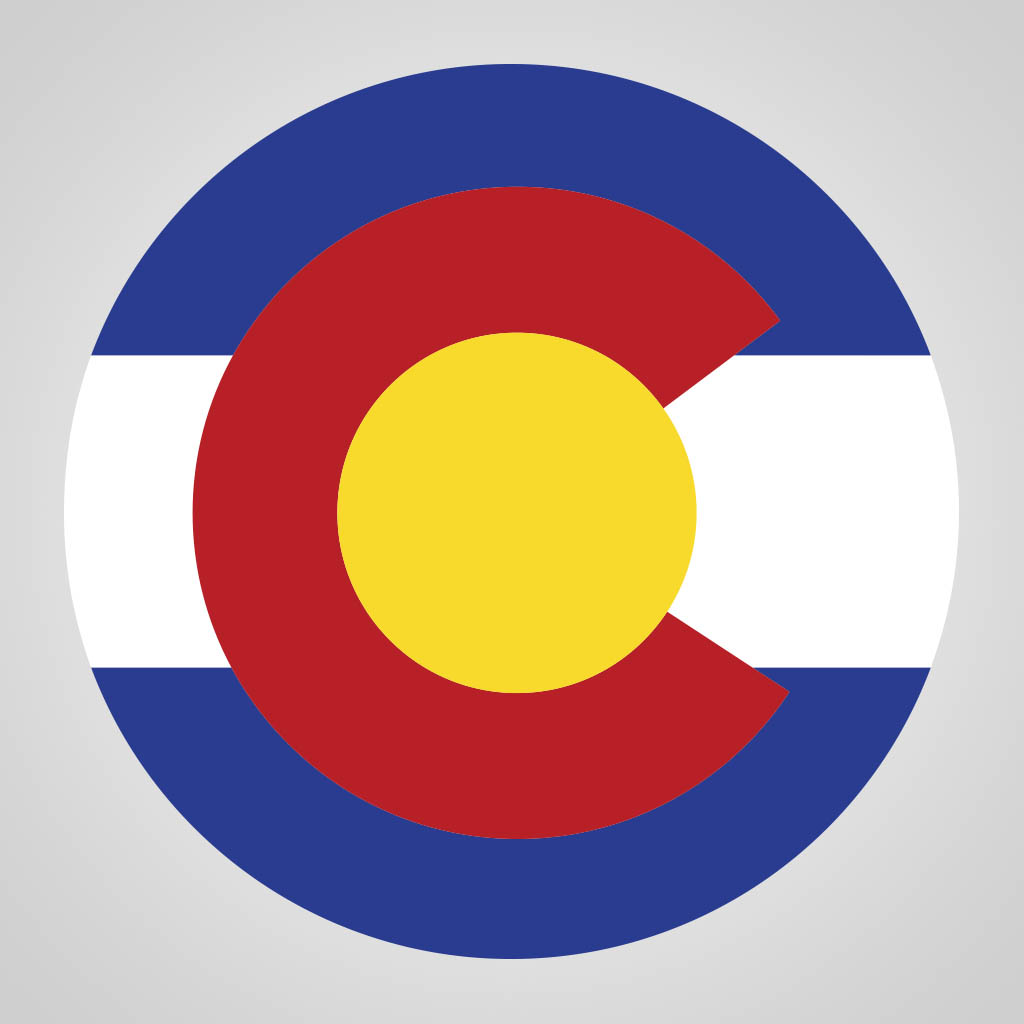 Circular Colorado Flag GMS Design GMS01074