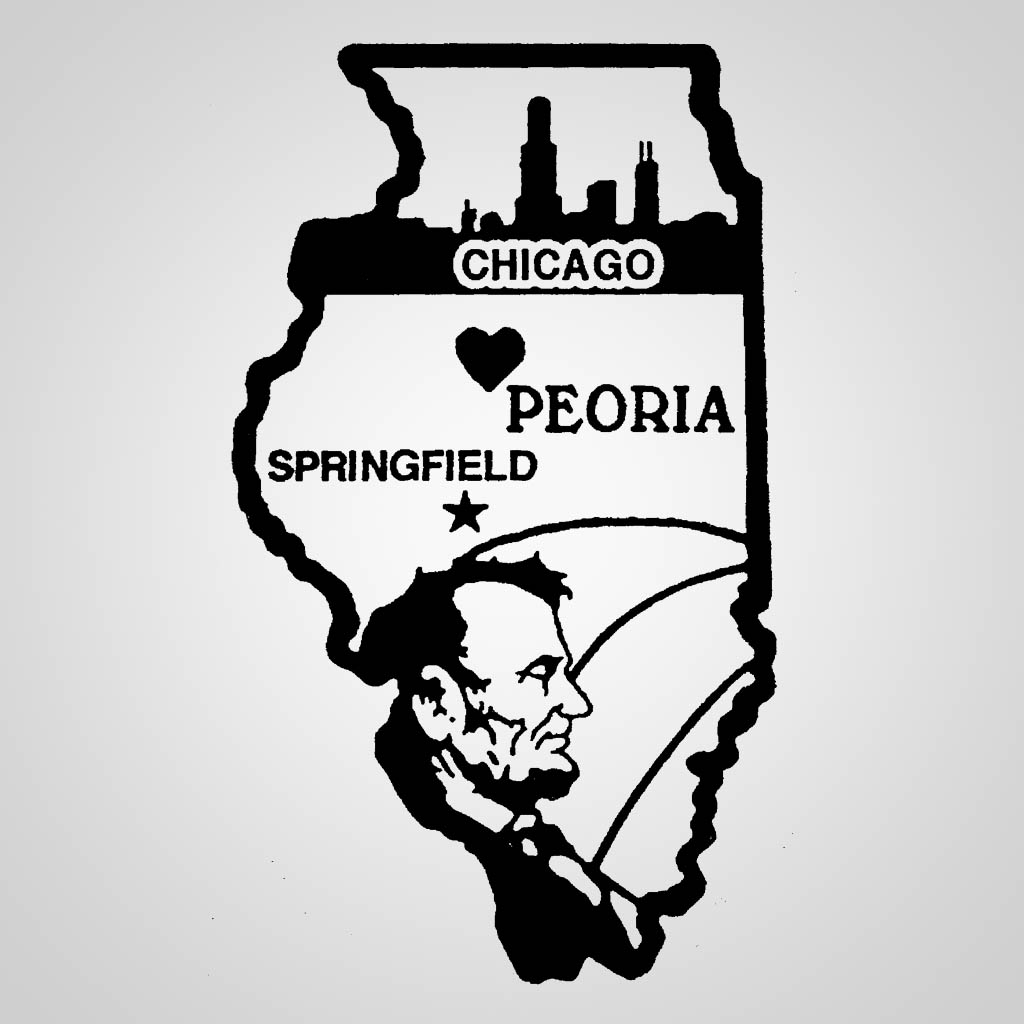 Peoria Illinois Map GPC Design GPC11334