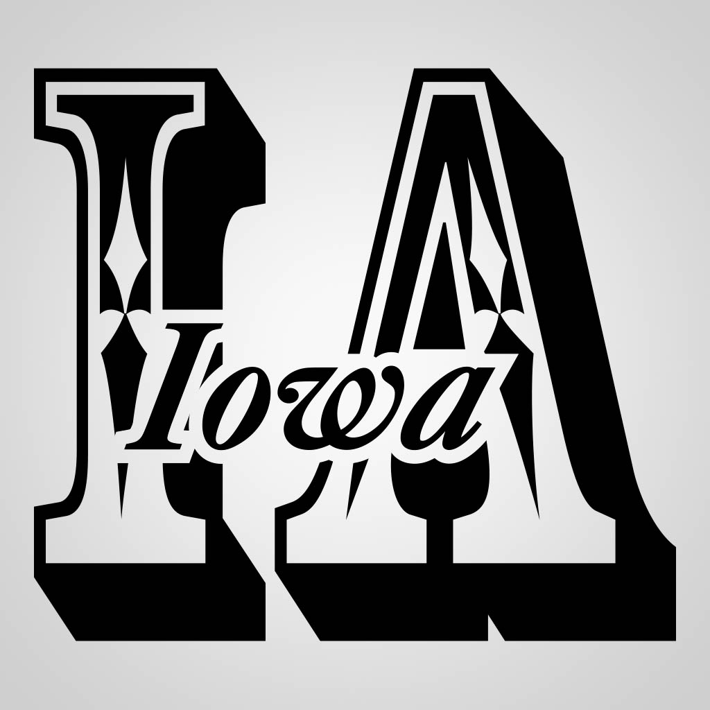 Big Letter Name Iowa GPC Design GPC13355