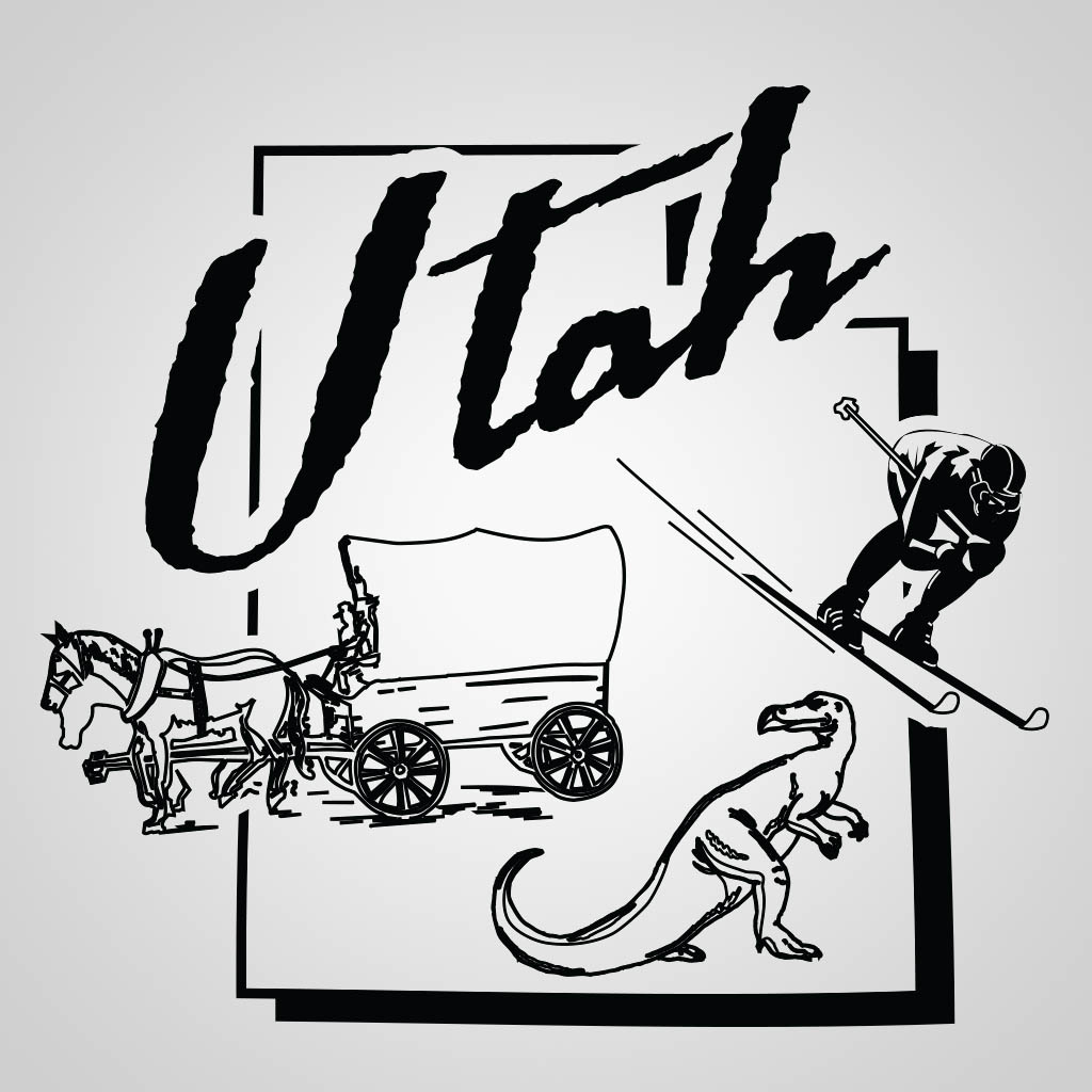 Utah State Map GPC Design GPC14174