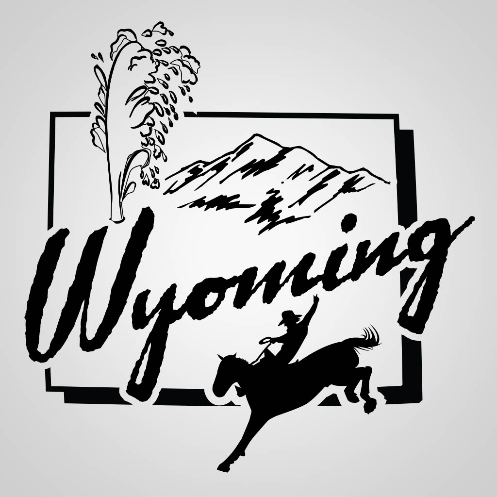 Wyoming State Map GPC Design GPC14180