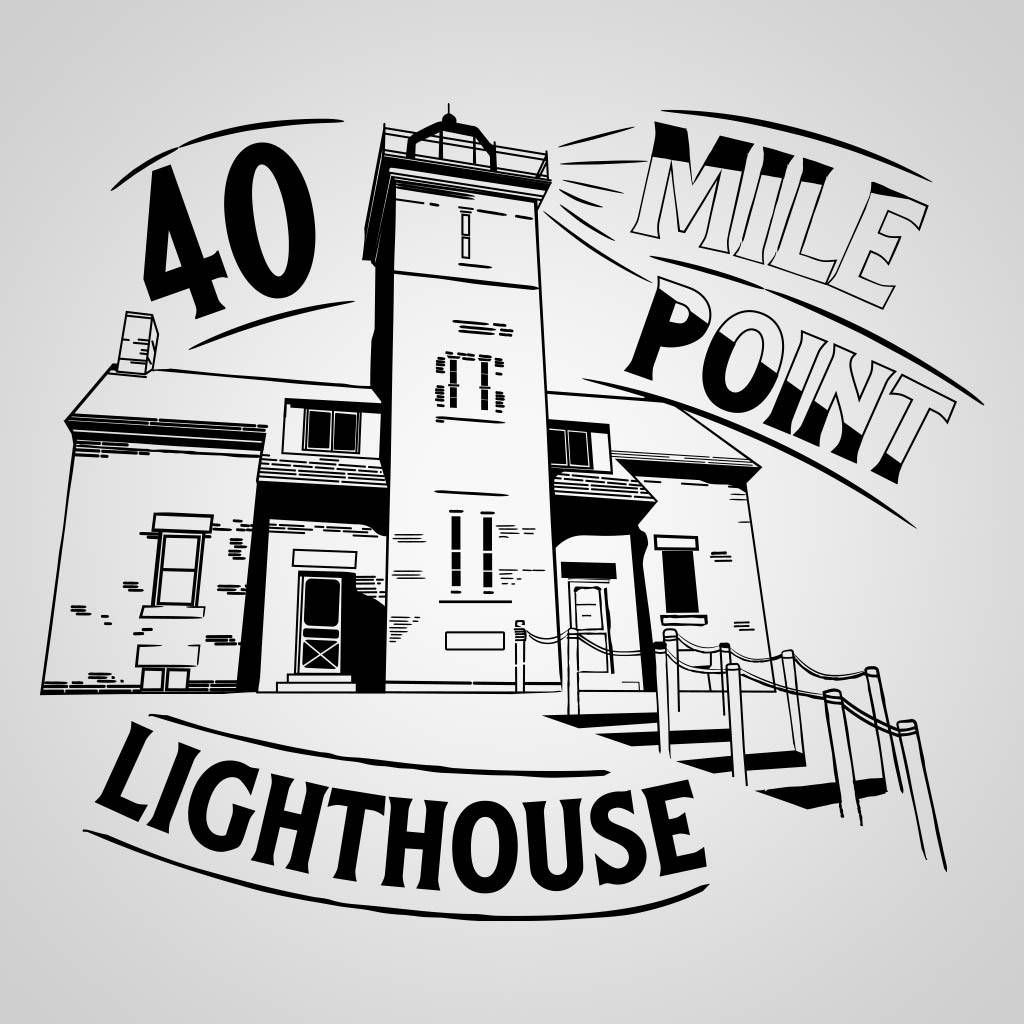 40 Mile Point Lighthouse Logo GPC Design GPC16598