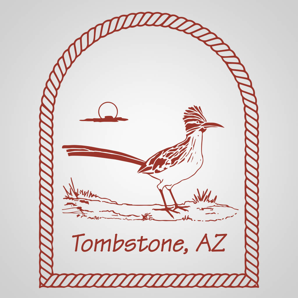 Tombstone AZ With Roadrunner Bird GPC Design GPC17058