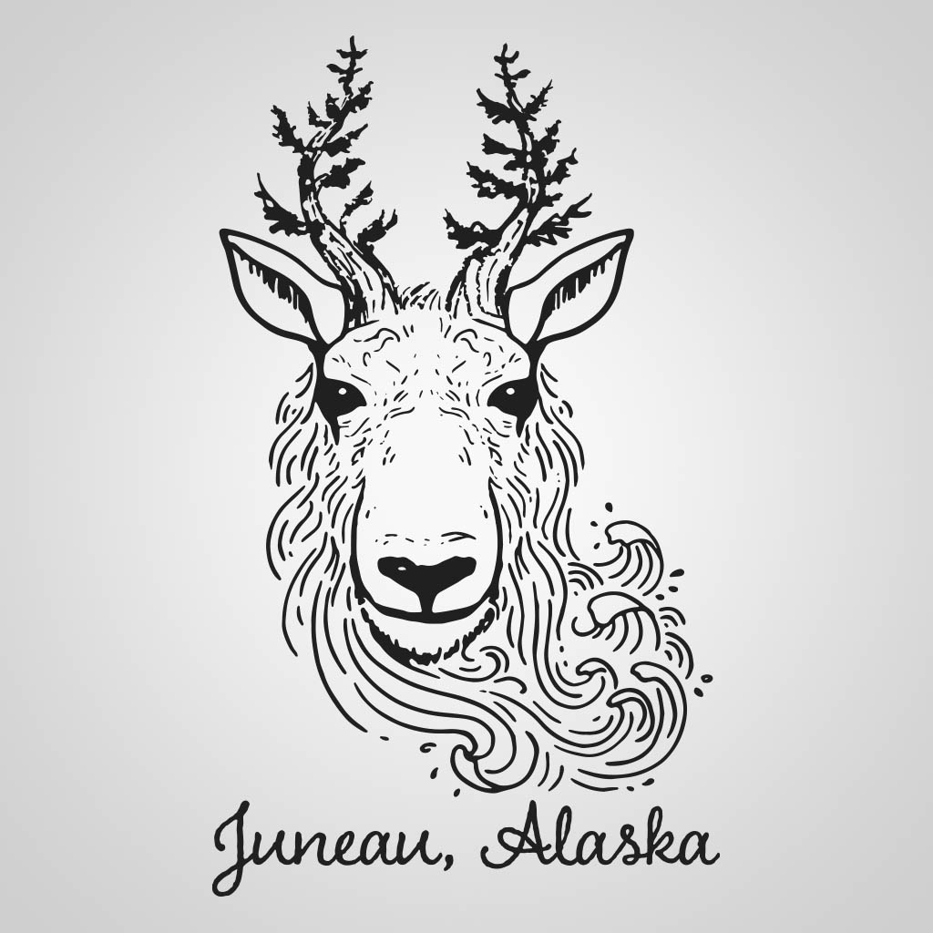 Juneau Alaska Goat Logo GPC Design GPC17490