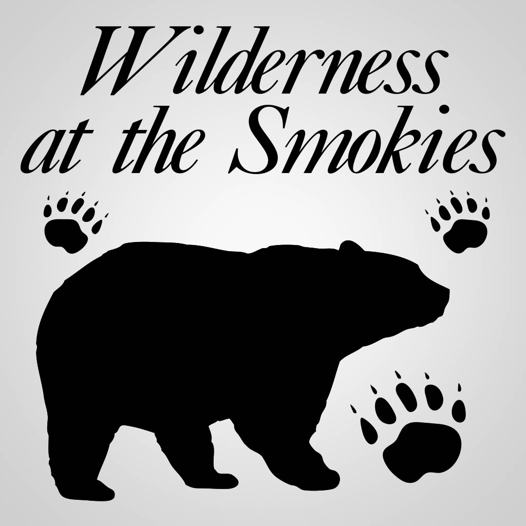 Wilderness At The Smokies Black Bear Silhouette With Paw Prints GPC Design
