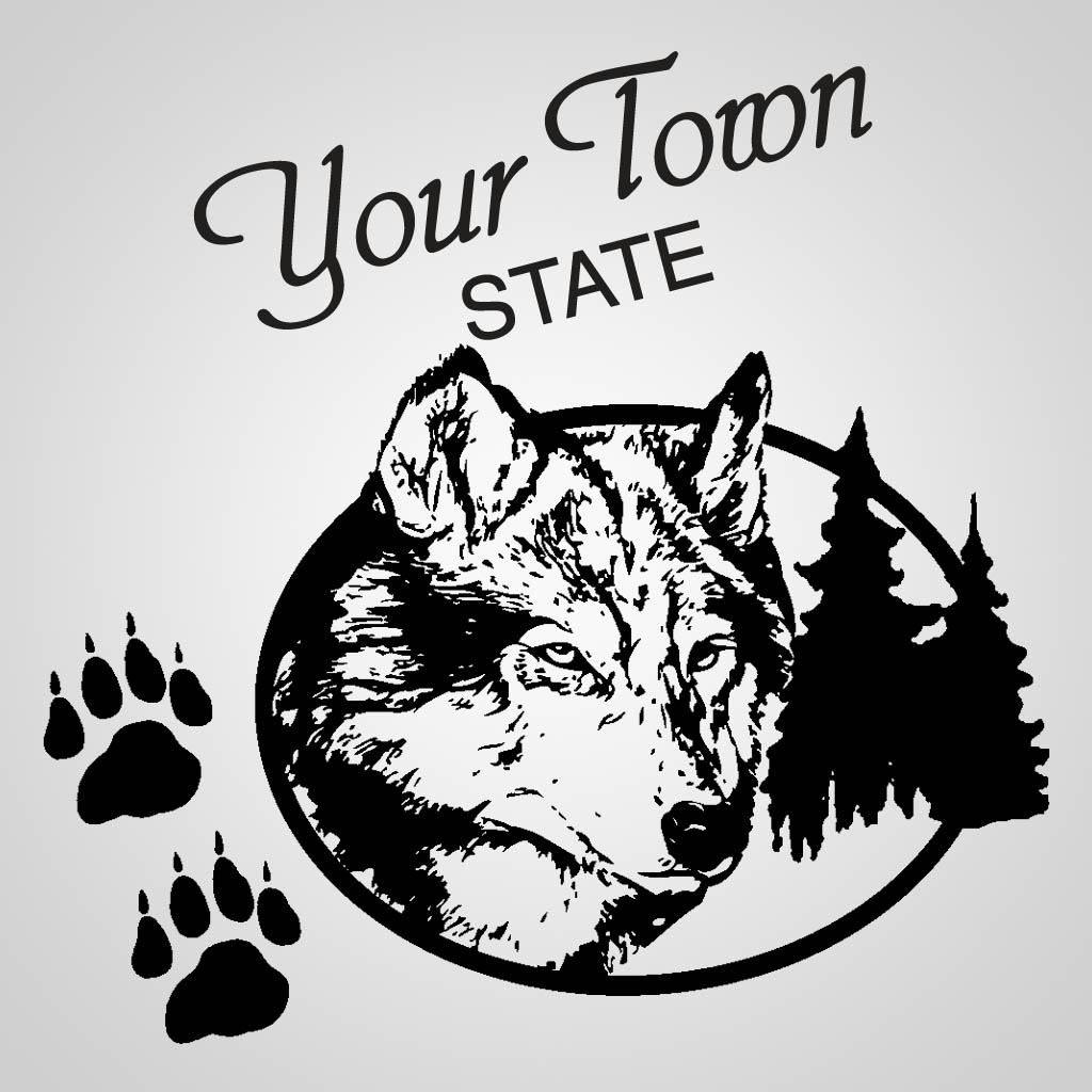 Wolf Head & Tracks GPX Design GPX01035