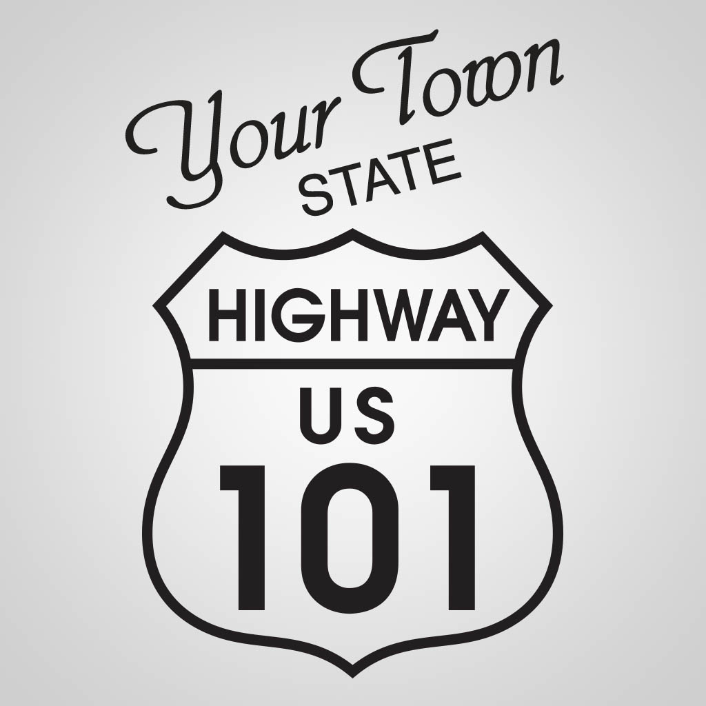 US Highway 101 Sign GPX Design