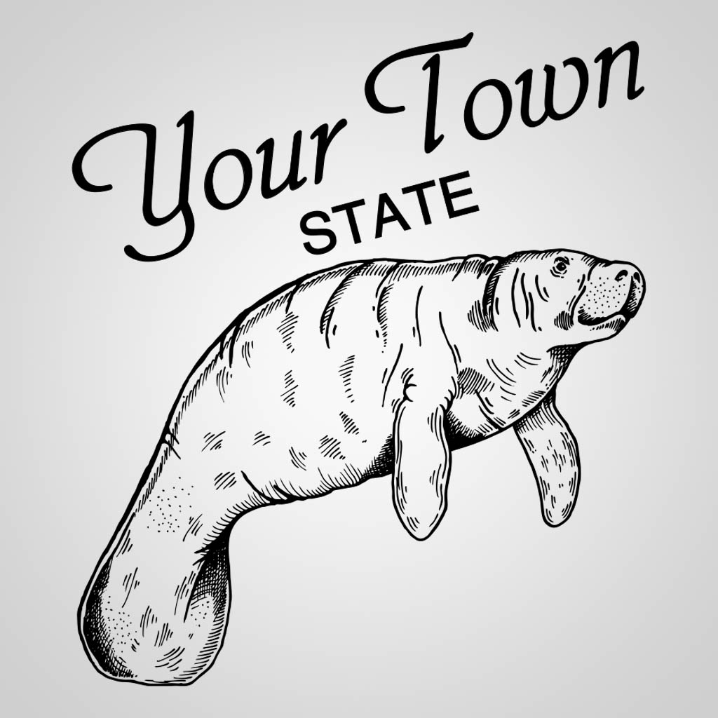 Manatee With Name Drop GPX Design
