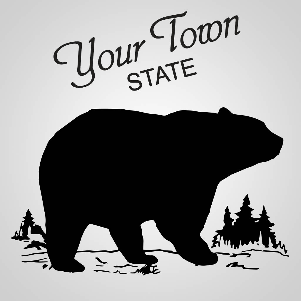Black Bear Silhouette GPX Design