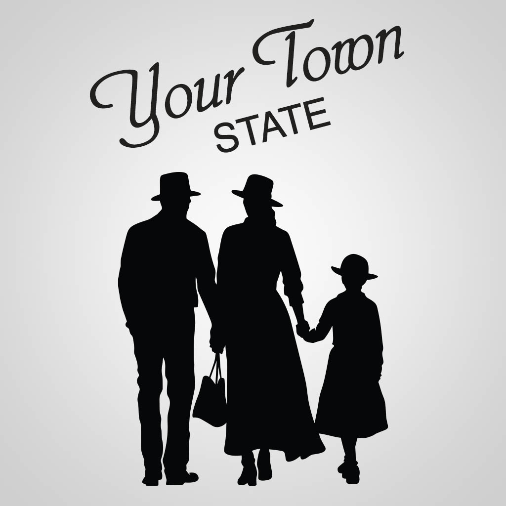 Amish Silhouettes Name Drop GPX Design GPX01574