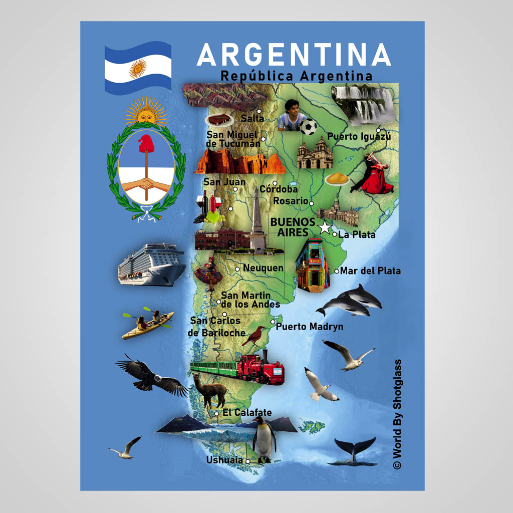 Argentina Map With Icons JMC Design JMC00818