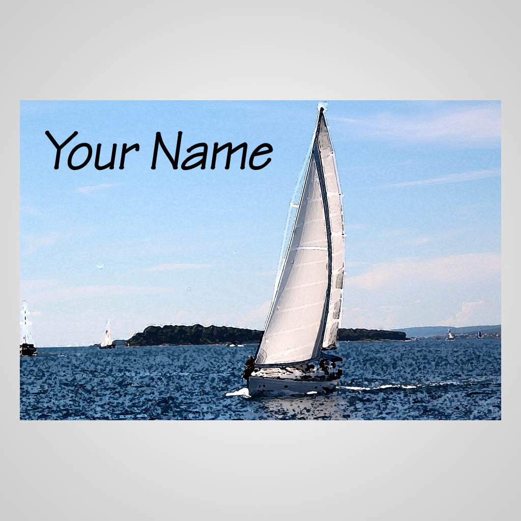 Sailboat Watercolor JPM design JMS00078