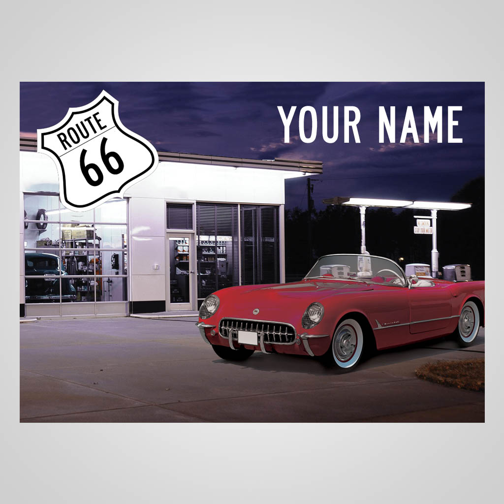 Gas Station With Car Route 66 JPM Design JMS00115