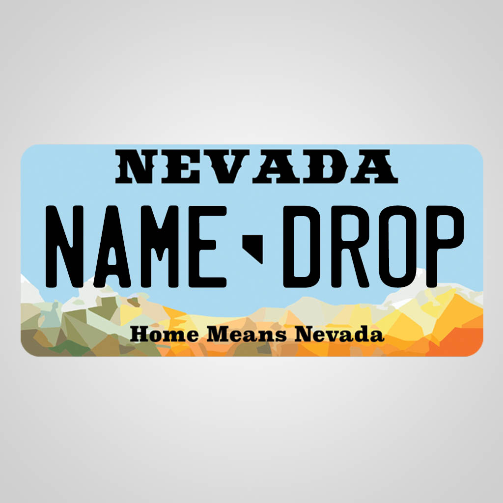 Nevada Mountains license plate JPM Design JMS00311