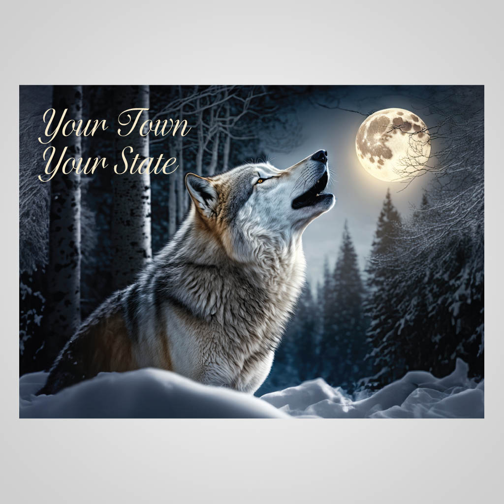 Howling Wolf Name Drop JMS Design JMS00531