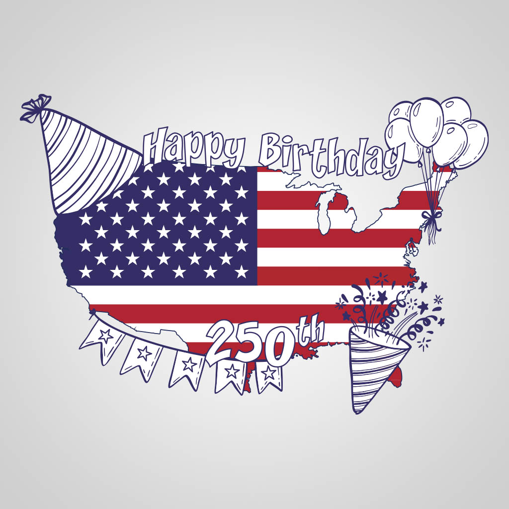 Birthday For America With Name Drop JMS Design JMS00562