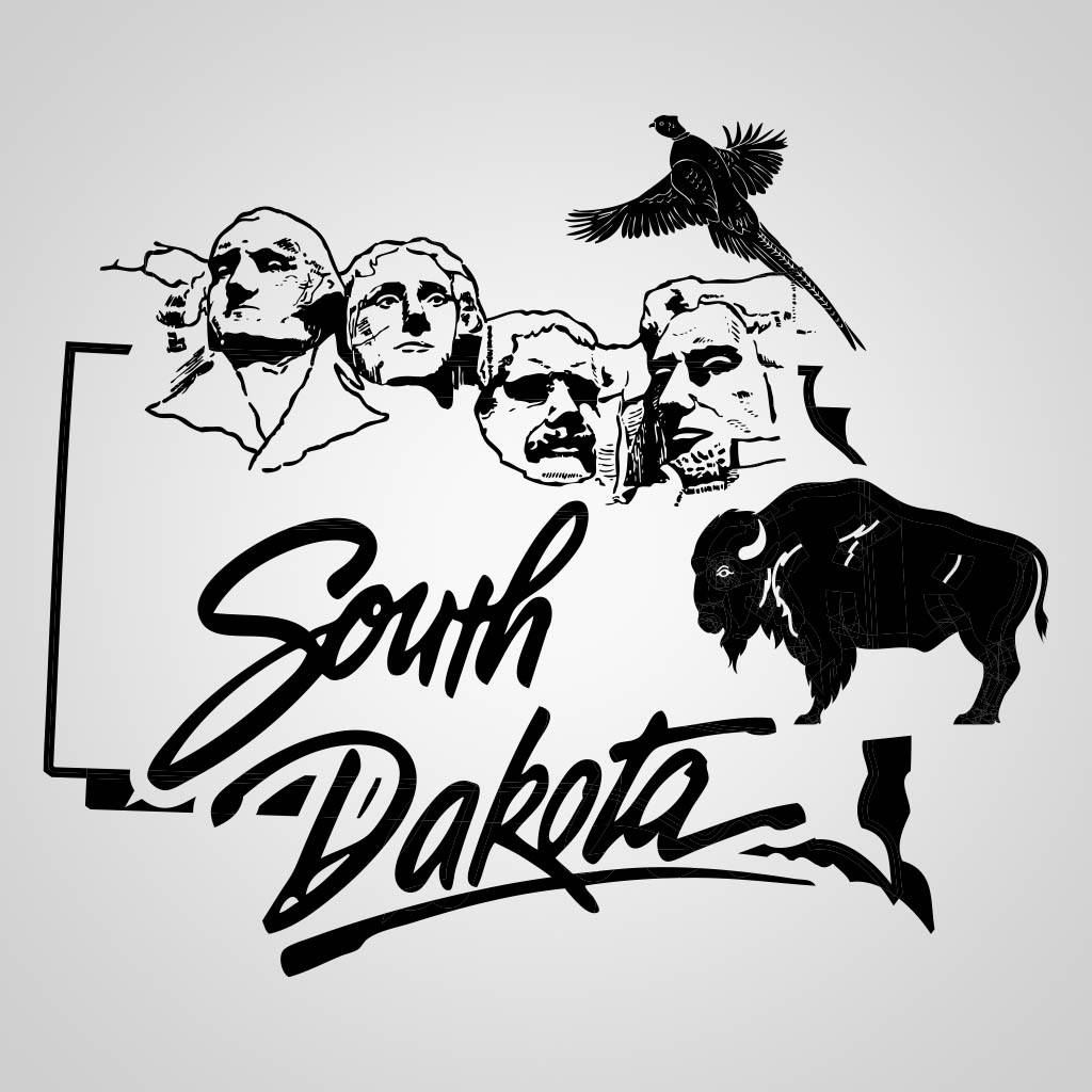 South Dakota Map JPC Design JPC00366