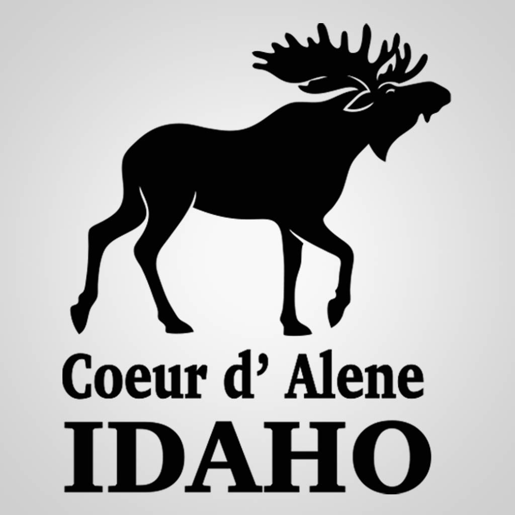 Walking Moose With Coeur D'Alene Idaho JPC Design JPC00854