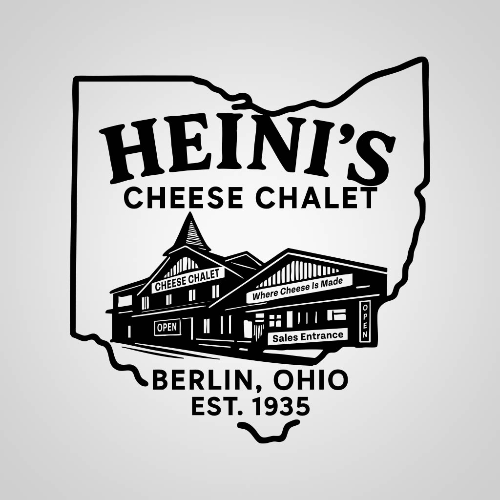 Heini's Cheese Chalet Logo Ohio Outline JPC Design JPC01092