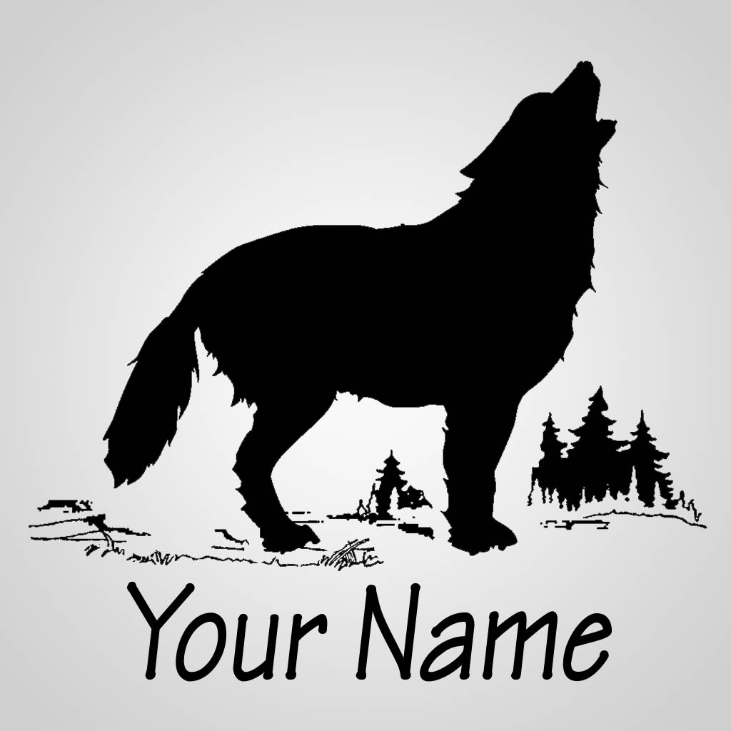 Wolf Howling Silhouette JPS Design JPS00013