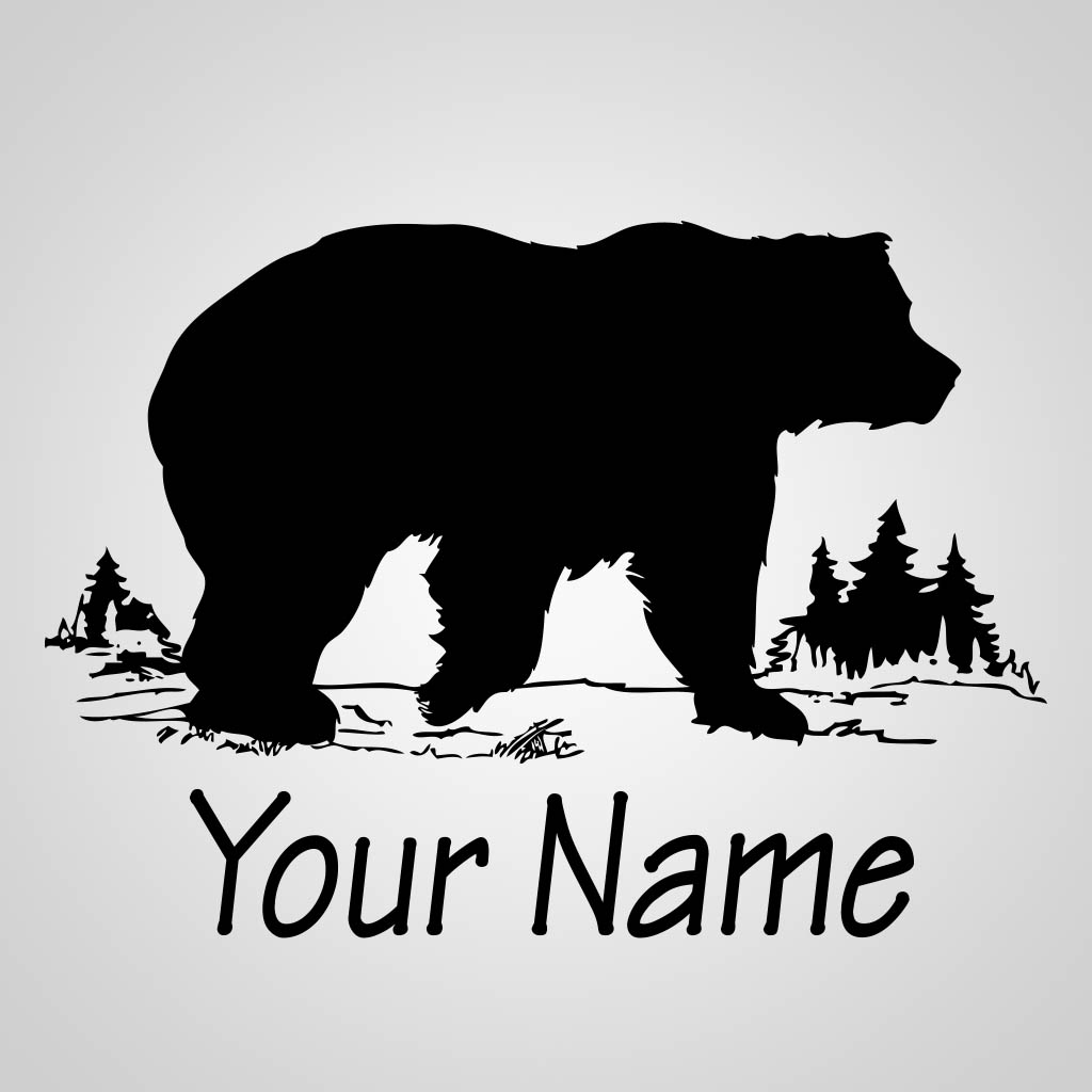 Bear Silhouette JPS Design JPS00020