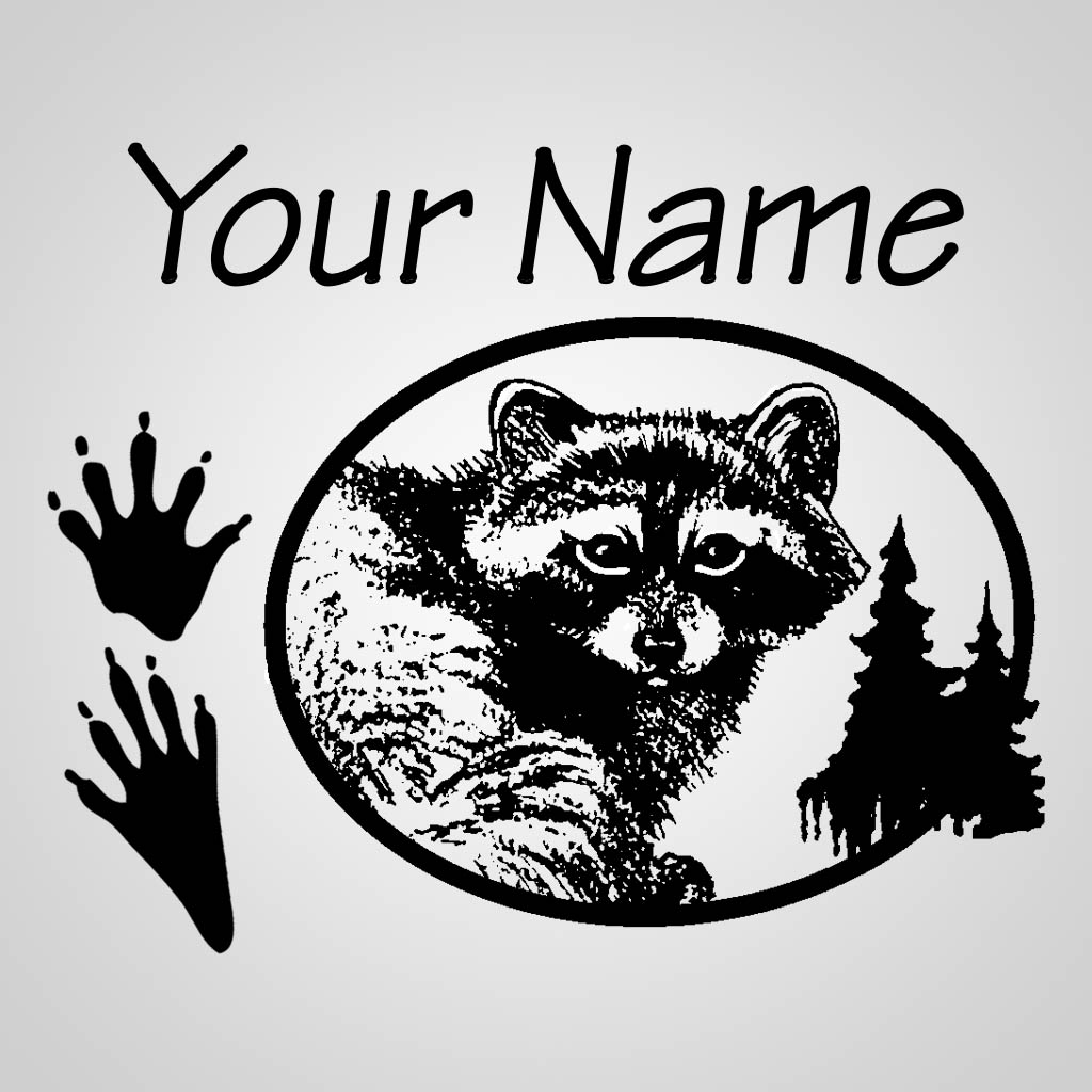 Raccoon In Oval JPS Design JPS00107