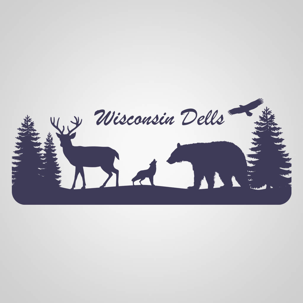 Deer Wolf Bear Panel JPS Design JPS00168