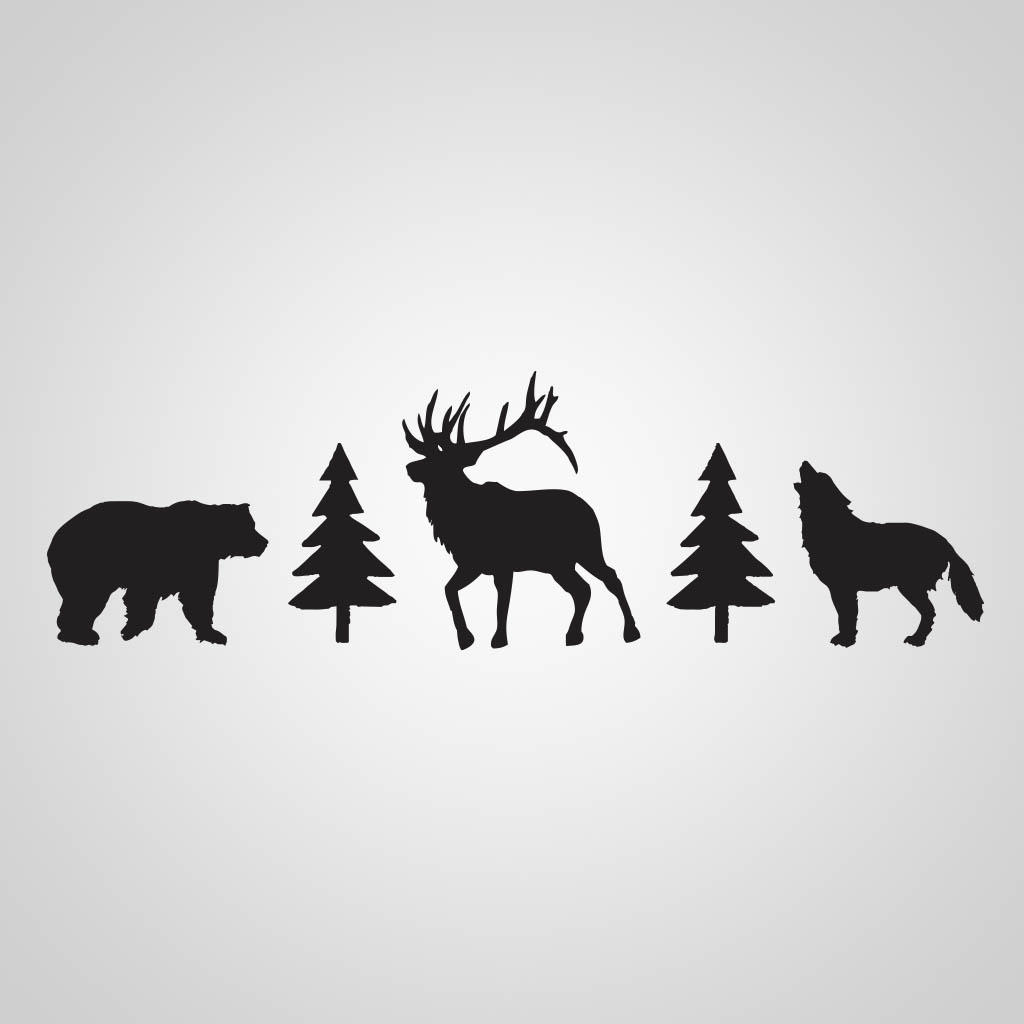 Wildlife Bear Elk Wolf JPS Design JPS00242