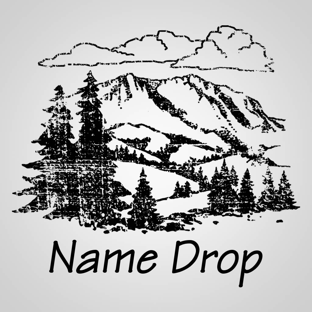 Mountain Range Trees Silhouette Distressed JPS Design