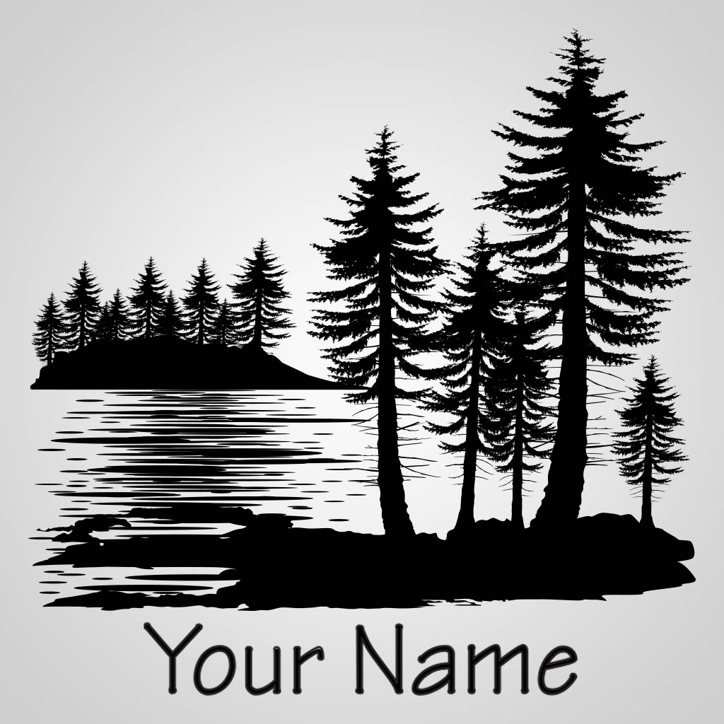 Trees & Lake Scene JPS Design JPS00343