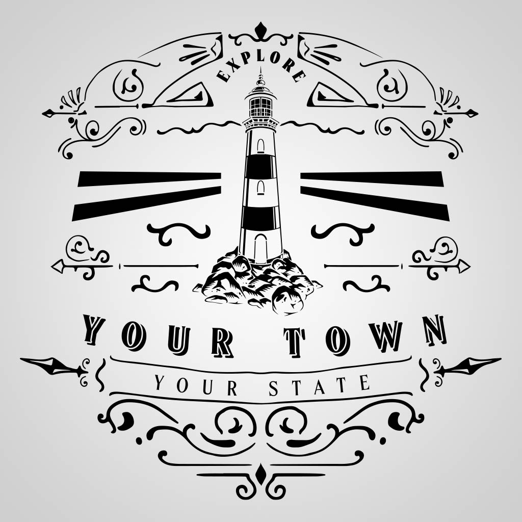 Explore Lighthouse Name Drop JPS Design JPS00382